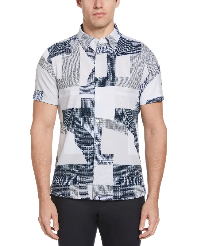 Total Stretch Geometic Print Shirt