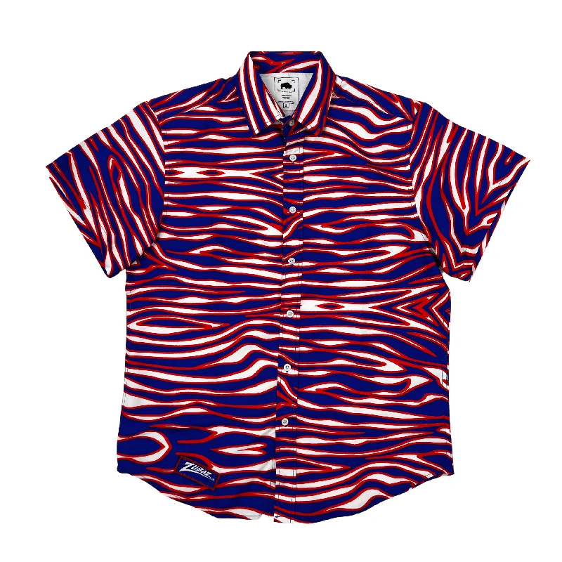 BFLO x Zubaz Button-Up Short Sleeve Shirt