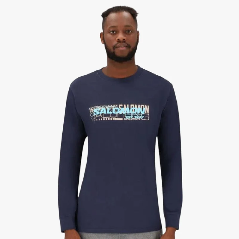 Salomon Mens Proceed Long Sleeve Tee Night Sky