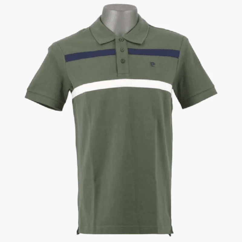 Pierre Cardin Mens Ferry Short Sleeve Golfer Olive