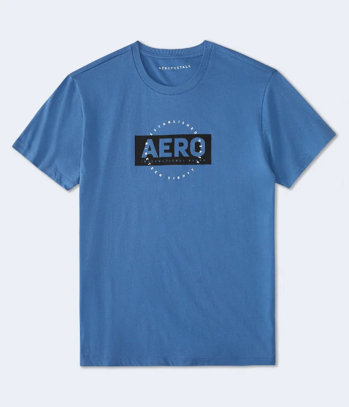 Aeropostale Circle Box Logo Graphic Tee