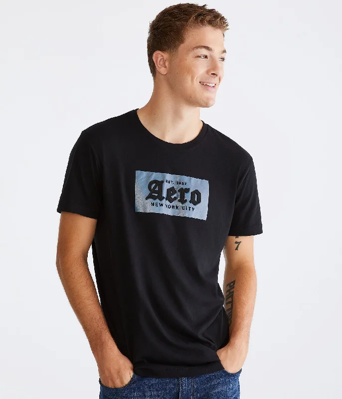 Aeropostale Gothic Logo Appliqué Graphic Tee