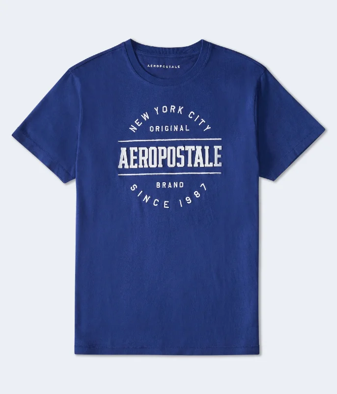 Aeropostale Nyc Circle Appliqué Graphic Tee