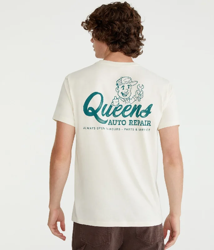 Aeropostale Queens Auto Repair Graphic Tee