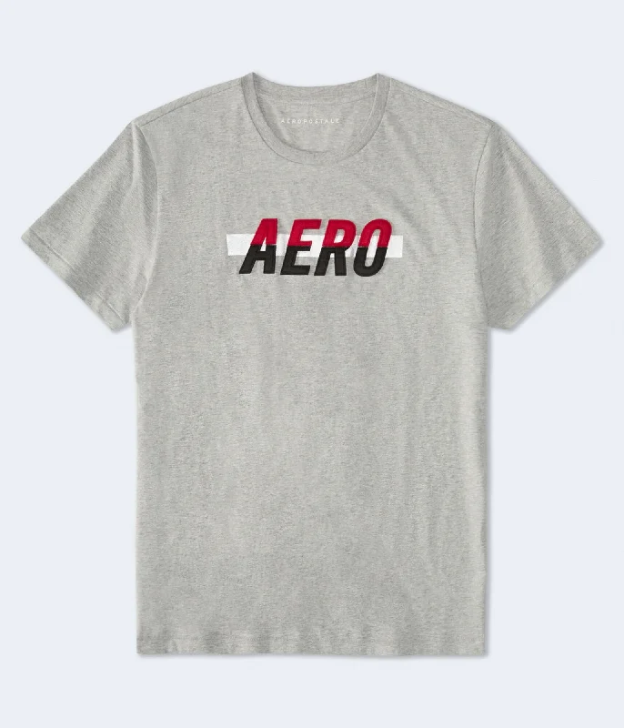 Aeropostale Split Appliqué Graphic Tee