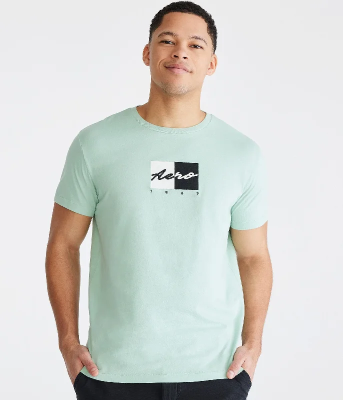 Aeropostale Split Box Logo Graphic Tee