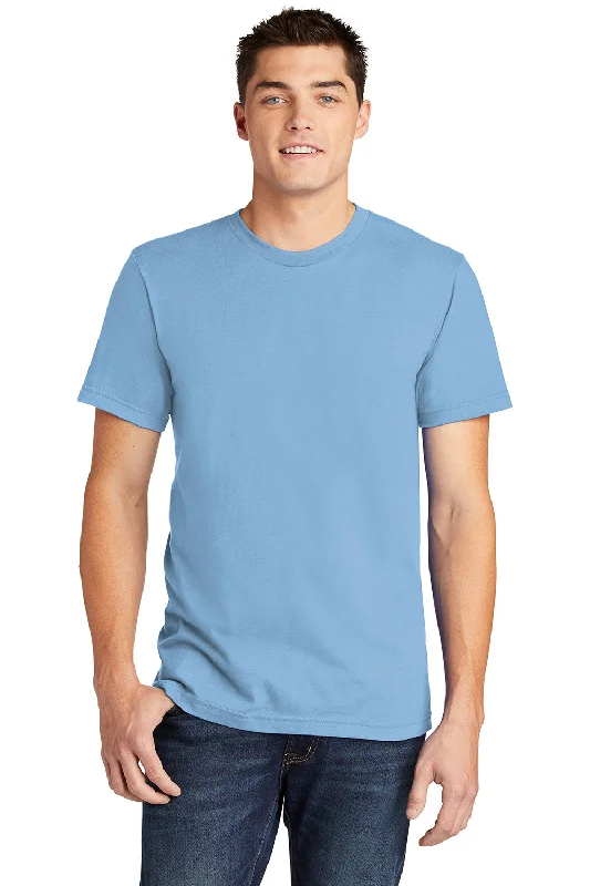 American Apparel Mens Fine Jersey Short Sleeve Crewneck T-Shirt - Baby Blue - Closeout