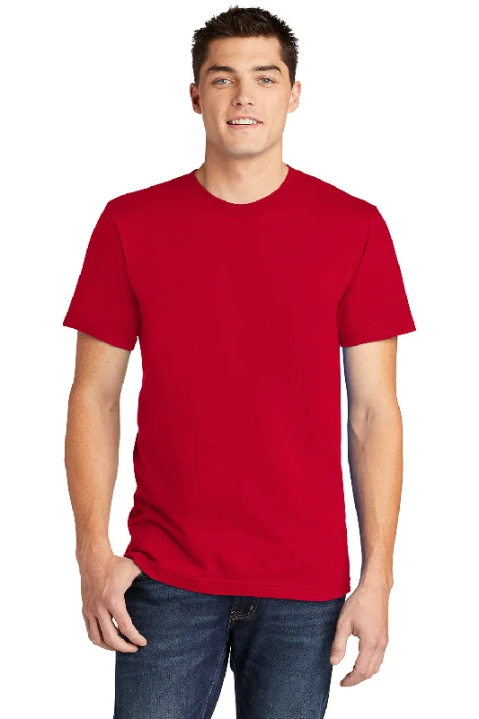 American Apparel Mens Fine Jersey Short Sleeve Crewneck T-Shirt - Red