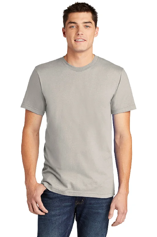 American Apparel Mens Fine Jersey Short Sleeve Crewneck T-Shirt - New Silver Grey