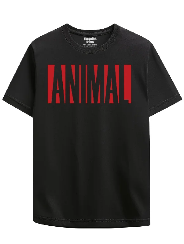 Animal Badge Font Gym T-Shirt