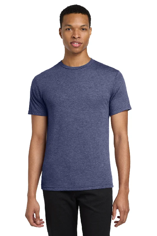 Gildan Mens Short Sleeve Crewneck T-Shirt - Heather Blue