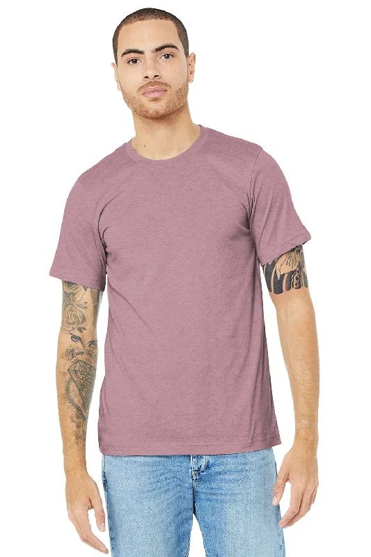 Bella + Canvas Mens Heather CVC Short Sleeve Crewneck T-Shirt - Heather Orchid