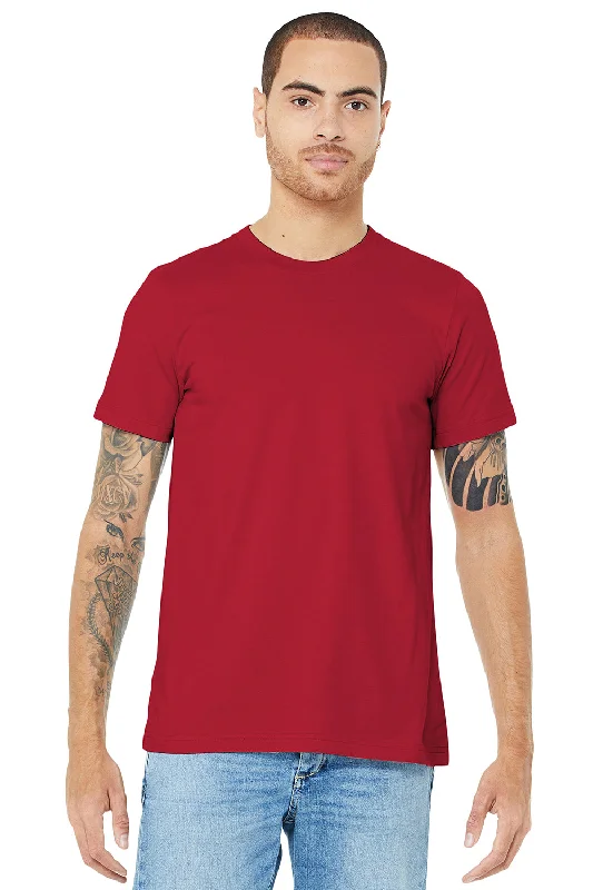 Bella + Canvas Mens Jersey Short Sleeve Crewneck T-Shirt - Canvas Red