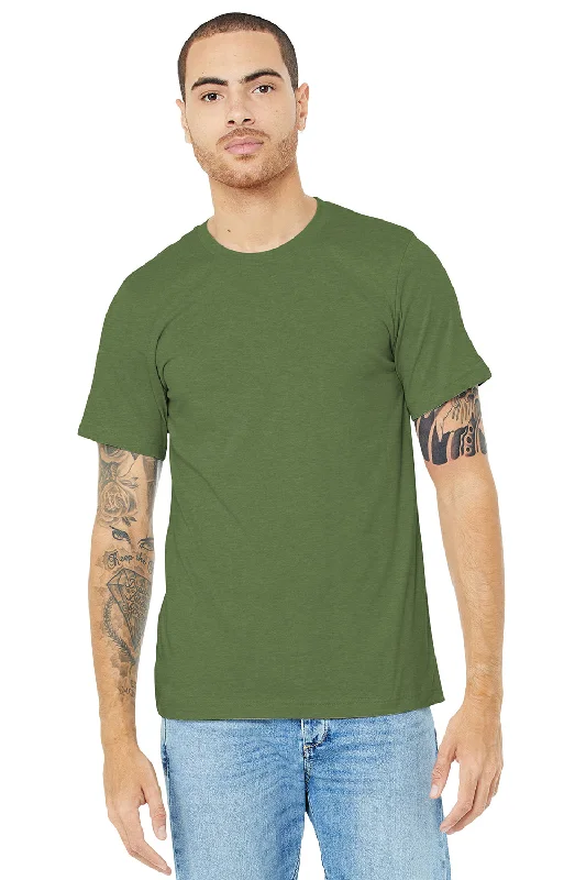 Bella + Canvas Mens Heather CVC Short Sleeve Crewneck T-Shirt - Heather Green