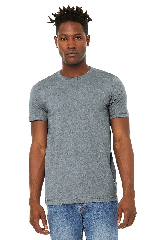 Bella + Canvas Mens Jersey Short Sleeve Crewneck T-Shirt - Heather Grey