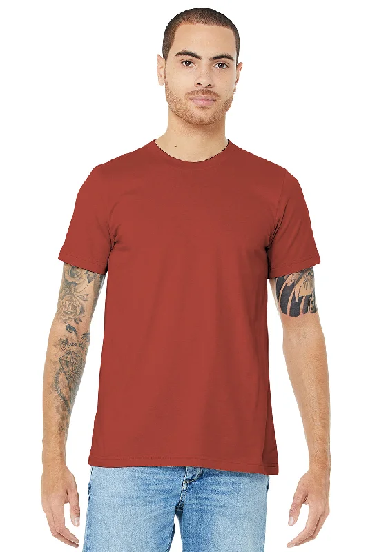 Bella + Canvas Mens Jersey Short Sleeve Crewneck T-Shirt - Rust Red