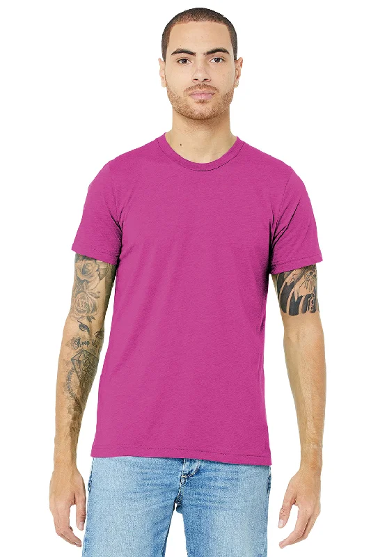 Bella + Canvas Mens Short Sleeve Crewneck T-Shirt - Berry Pink