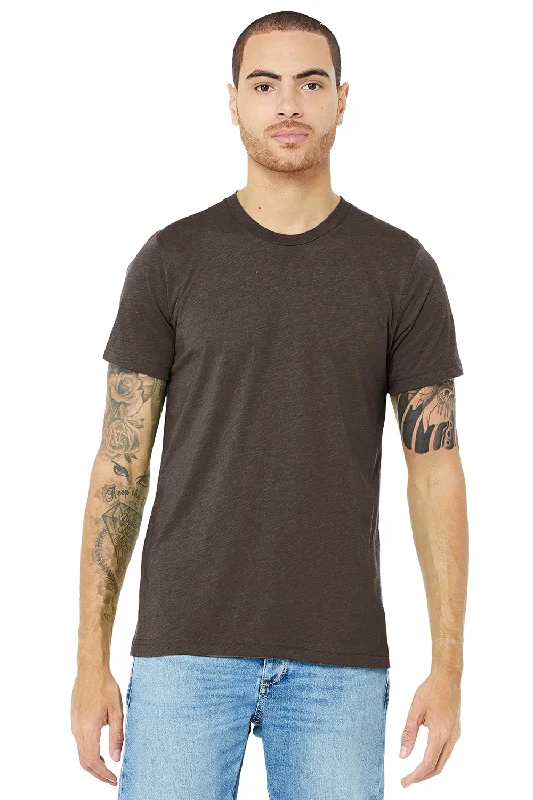 Bella + Canvas Mens Short Sleeve Crewneck T-Shirt - Brown