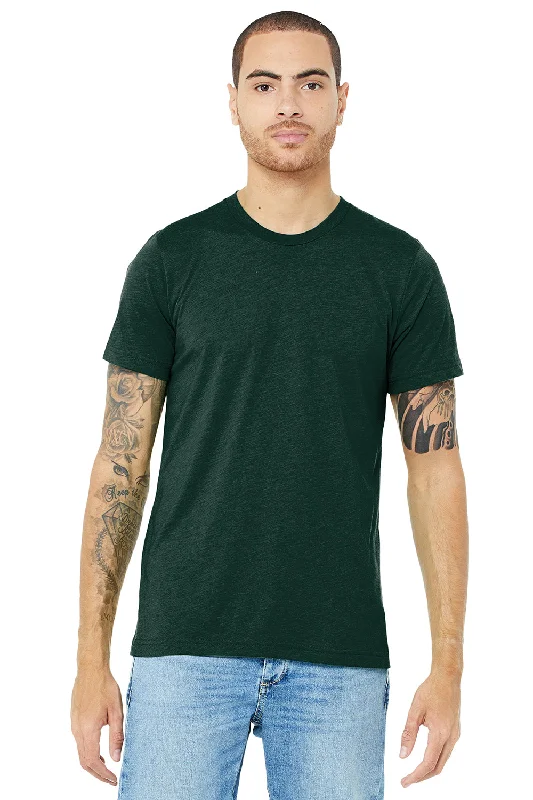 Bella + Canvas Mens Short Sleeve Crewneck T-Shirt - Emerald Green