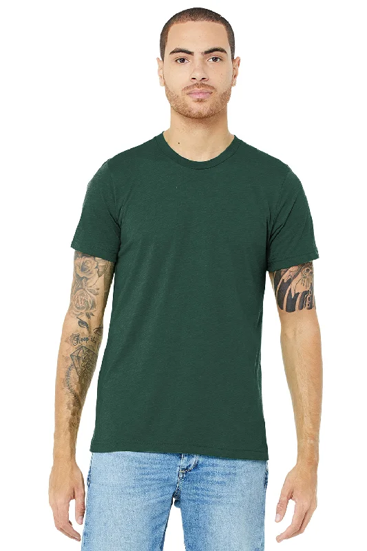 Bella + Canvas Mens Short Sleeve Crewneck T-Shirt - Solid Forest Green