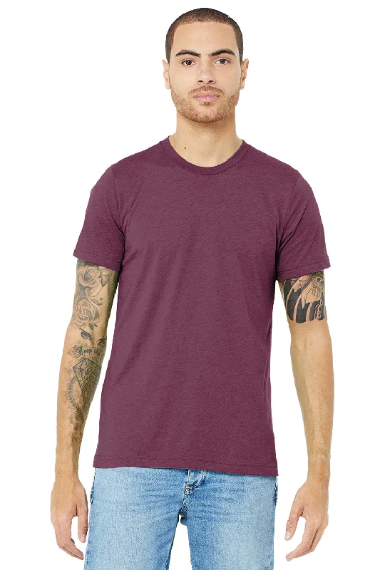 Bella + Canvas Mens Short Sleeve Crewneck T-Shirt - Maroon