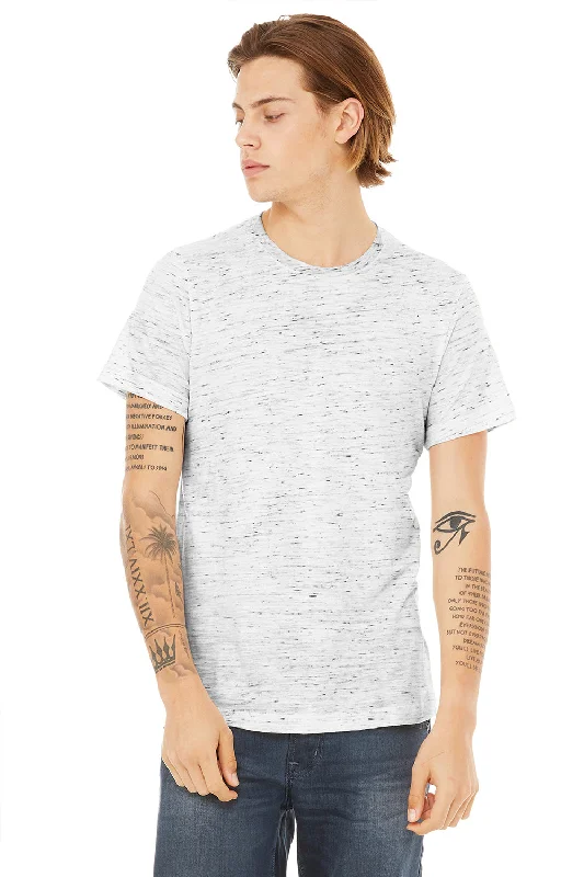 Bella + Canvas Mens Short Sleeve Crewneck T-Shirt - White Marble