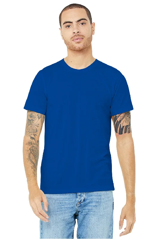 Bella + Canvas Mens USA Made Jersey Short Sleeve Crewneck T-Shirt - Royal Blue