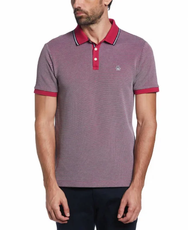 Birdseye Polo Shirt In Sangria