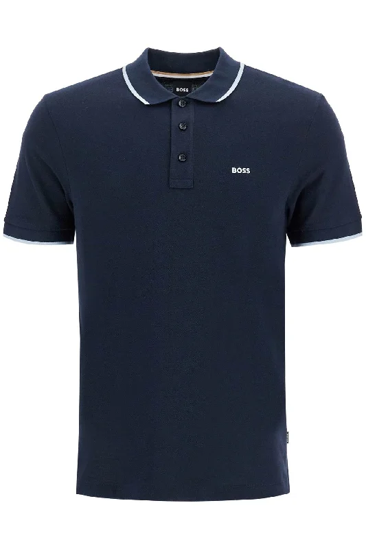 Boss Men's Parlay Polo Shirt With Contrast Trims