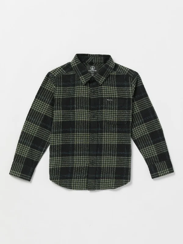 Little Boys Caden Plaid Flannel - Black