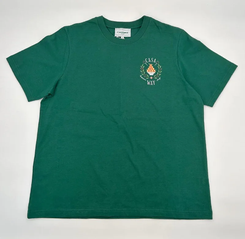 Casablanca Evergreen Green Casa Way Triomphe D'orange T-Shirt