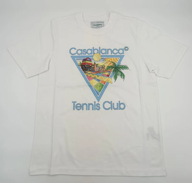 Casablanca White Afro Cubism Tennis Club Printed T-Shirt