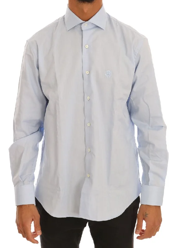 Cavalli  Cotton Slim Fit Dress Men's Shirt