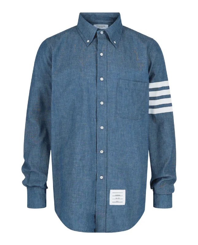 Chambray 4-Bar Straight Fit Shirt