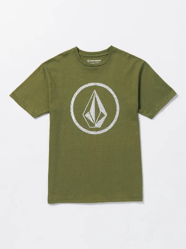 Little Boys Circle Stone Short Sleeve Tee - Military