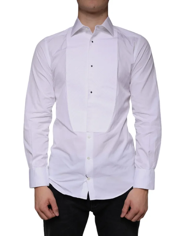 Dolce & Gabbana  Bib Cotton Poplin  Men Formal Men's Shirt