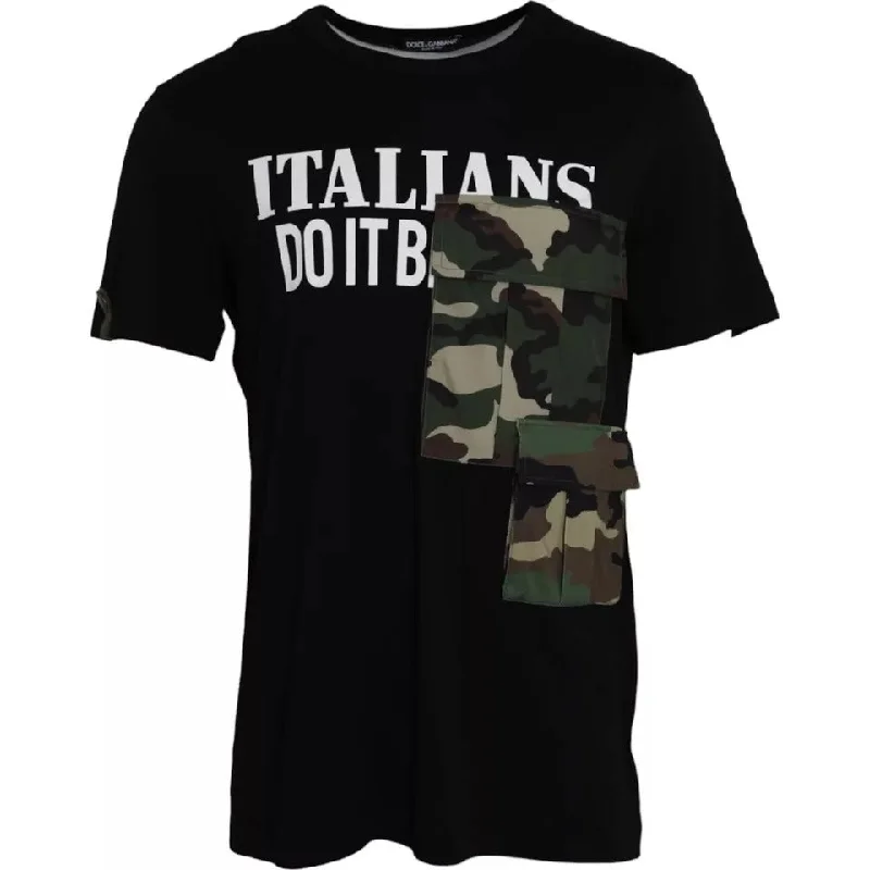 Dolce & Gabbana  Camouflage Cotton Short Sleeve Men's T-shirt