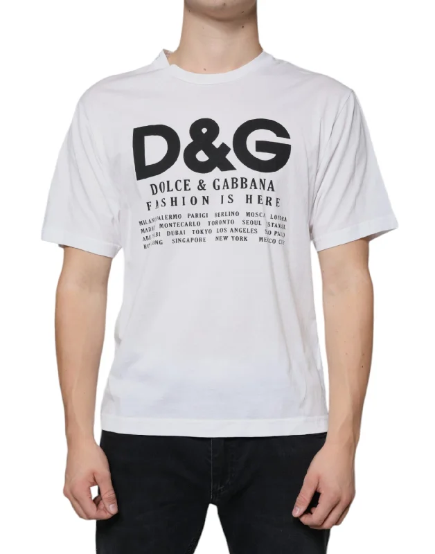 Dolce & Gabbana  Cotton DG Logo Print Casual Men's T-shirt