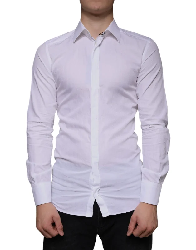 Dolce & Gabbana  Cotton Men Dress  Formal Men's Shirt