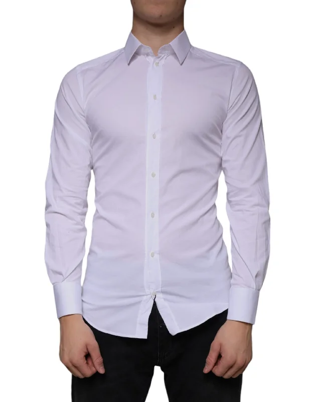 Dolce & Gabbana  Cotton Stretch Dress  Formal Men's Shirt