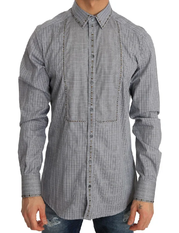 Dolce & Gabbana Elegant  Checke Slim Fit Casual Men's Shirt