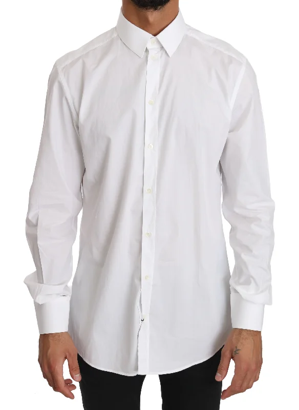 Dolce & Gabbana Elegant Slim Fit Dress Shirt in Pure Men's