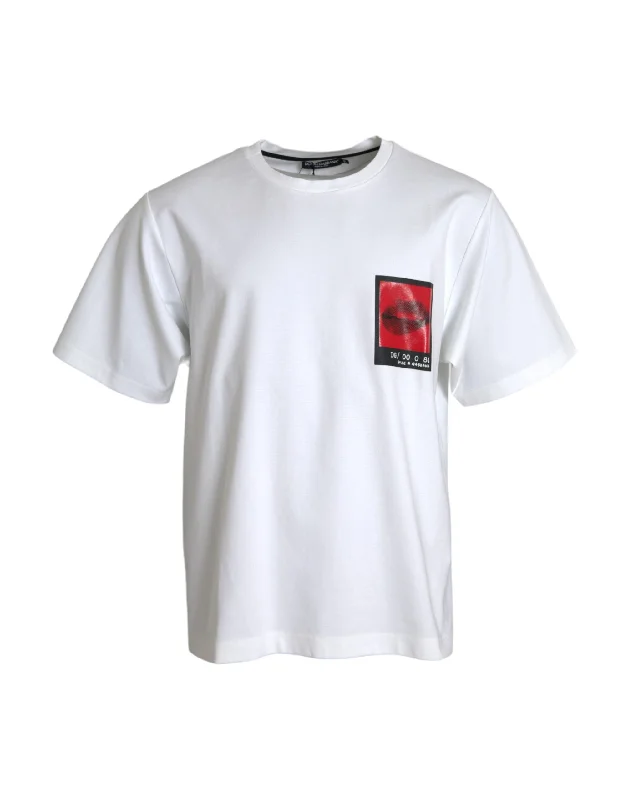 Dolce & Gabbana   Lips Print Cotton Men Men's T-shirt