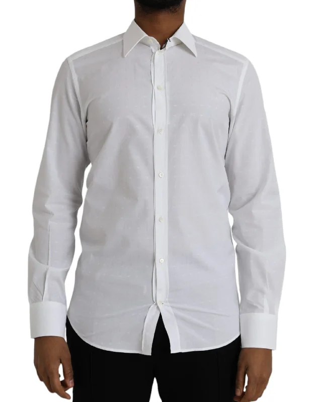 Dolce & Gabbana  Logo Cotton Men Dress  Men's Shirt