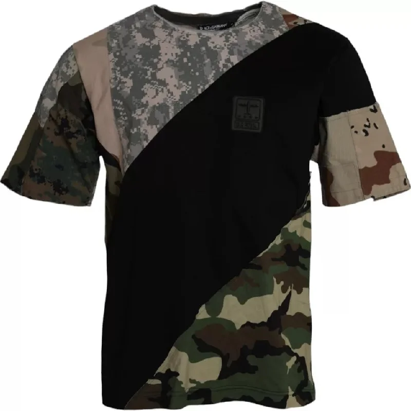 Dolce & Gabbana multi Camouflage Cotton Round Neck Men Men's T-shirt