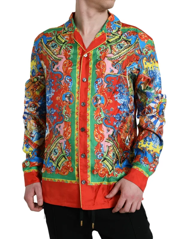 Dolce & Gabbana  Patterned Button Down Casual Men's Shirt