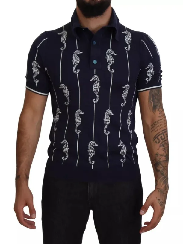 Dolce & Gabbana   Sea Horse Colla Polo Men's T-shirt (Pre-Owned)