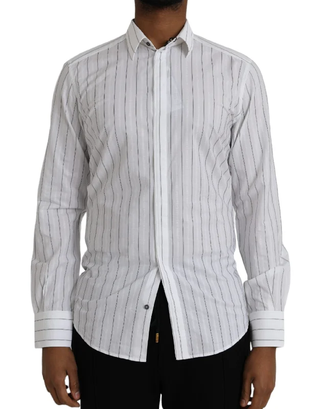 Dolce & Gabbana   Striped Formal Dress  Men's Shirt