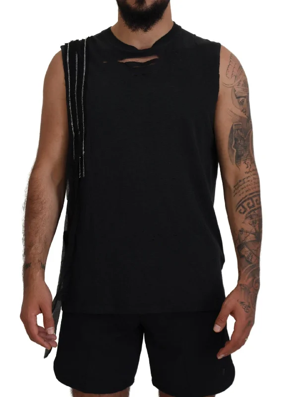 Dsqua²  Chain Embellished Sleeveless Men Tank Men's T-shirt