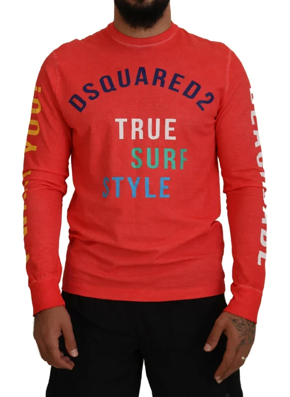 Dsqua²  Colorful Print Long Sleeves Top Men's T-shirt